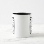 Lustige Veranstaltungsplaner Ernährungsfakten Part Tasse (Zentrum)