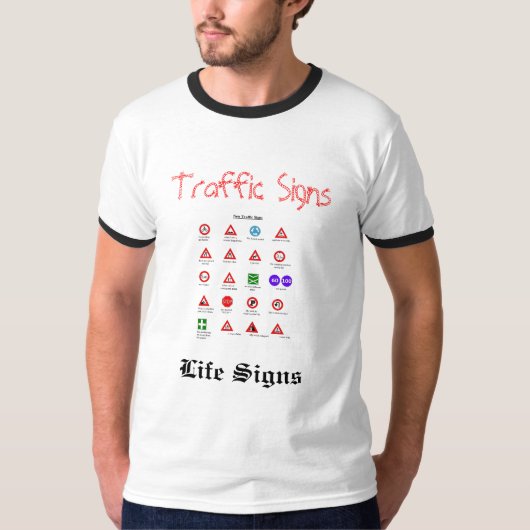 LUSTIGE VERKEHRSZEICHEN T-Shirt (Vorderseite)