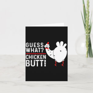 Lustige Vermutung Was_ Hühnerhintern! Grafikdesign Karte