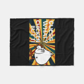 Lustige Vermutung Was Hühnerhintern Männer Retro V Fleecedecke (Vorderseite (Horizontal))