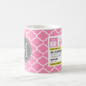 Lustige Verordnungs-Kaffee-Tasse mit Monogramm Kaffeetasse (Mittel)