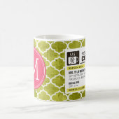 Lustige Verordnungs-Kaffee-Tasse mit Monogramm Kaffeetasse (Mittel)