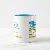 Lustige Verordnungs-Kaffee-Tasse Zweifarbige Tasse (Mittel)