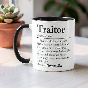 Lustige Verräter-Definition Abschied von Arbeitsko Tasse