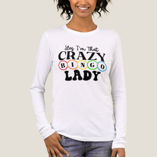 Lustige verrückte Bingo-Dame Wortkunst Tri-Blend Shirt