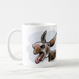 Lustige verrückte Esel-Cartoon Kaffeetasse