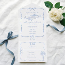 Lustige verrückte handgezeichnete Hochzeit mit Doo
