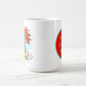 lustige, verrückte Hennenfrau fügt Text hinzu Kaffeetasse (Mittel)