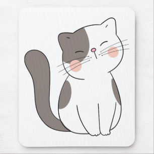 Lustige Verrückte Katzenlady Kitty-Mutter Cartoon Mousepad