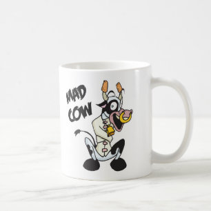 lustige verrückte Kuh Kaffeetasse