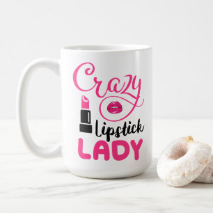 Lustige Verrückte Lippenstift Dame Niedliche Visag Kaffeetasse