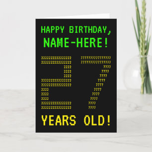 Lustige, verrückte, nerdige "27 JAHRE ALT!" Geburt Karte