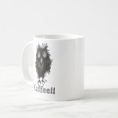 Lustige verrückte niedliche Eule Kaffee-Pauls Kaffeetasse (Vorderseite Links)