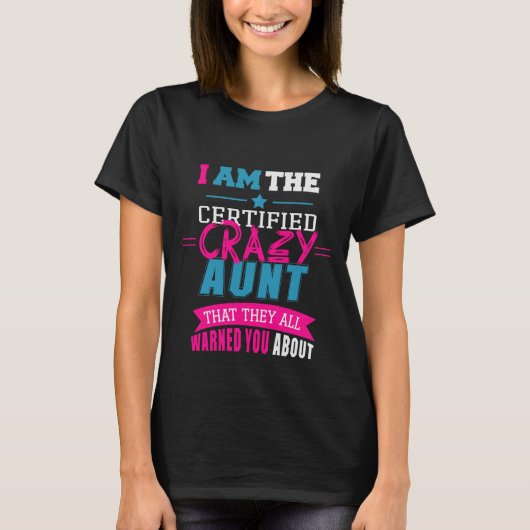 lustige verrückte Tante Wortart T-Shirt (Vorderseite)