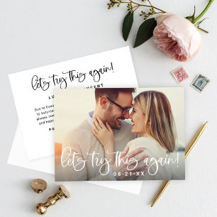 Lustige Verschiebung der Hochzeit - Lass uns das n Save The Date