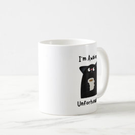 Lustige verschlafene Katze Kaffeetasse