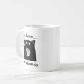 Lustige verschlafene Katze Kaffeetasse (Vorderseite Links)