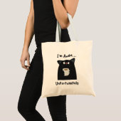 Lustige verschlafene Katze  Tragetasche (Vorderseite (Produkt))