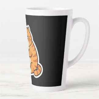 Lustige verschlafene orange Katze Kaffeetasse | Sü Milchtasse
