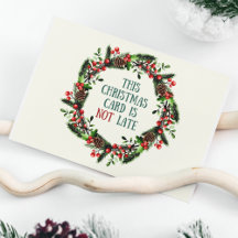 Lustige verspätete Vintage-Weihnachten