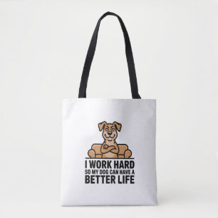 Lustige verwöhnte Hund-Zitat-Couch-Illustration Tasche