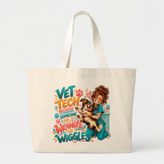 Lustige Vet-Tech-Wiggle-Wrangler-Tasche Jumbo Stoffbeutel