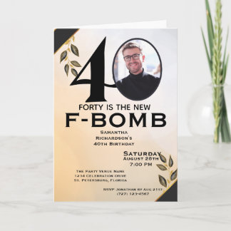 Lustige Vierzig ist die neue F-Bombe Damen Karte