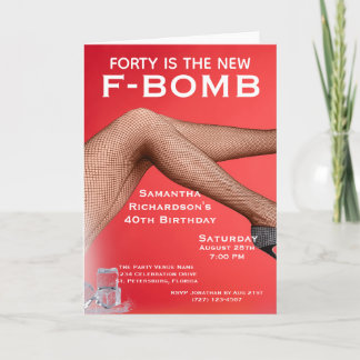 Lustige Vierzig ist die neue F-Bombe Damen Karte