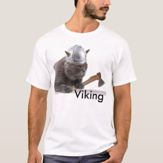 Lustige Viking-Katze T-Shirt