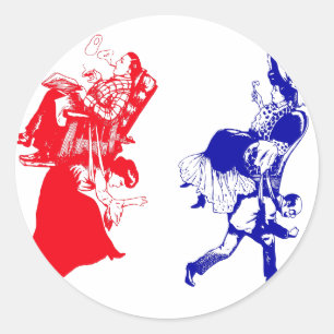 lustige viktorianische Ehe Runder Aufkleber