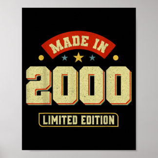 Lustige Vintage 2000 Geburtstagszitate Feier Poster