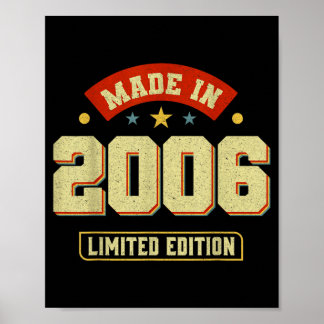 Lustige Vintage 2006 Geburtstagszitate Feier Poster