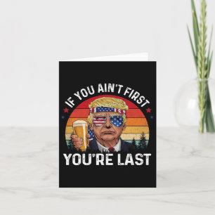Lustige Vintage 4. Juli Donald Trump Trinken Mich Karte