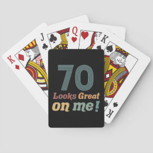 Lustige Vintage 70. Geburtstag Spielkarten