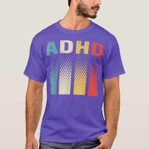 Lustige Vintage Adhs Autismus Psychische Gesundhei T-Shirt