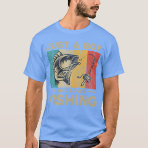 Lustige Vintage-Angler-Witze Jungen Fischer Bass F T-Shirt
