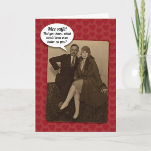 Lustige Vintage anzügliche Valentinstagskarte Feiertagskarte
