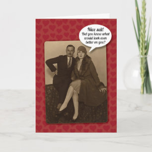 Lustige Vintage anzügliche Valentinstagskarte Feiertagskarte