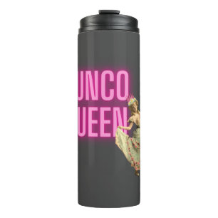 Lustige Vintage-Bunco-Königin Thermosbecher