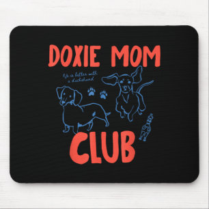 Lustige Vintage-Doxie-Mom-Club-Weenie-Hund-Dachshu Mousepad