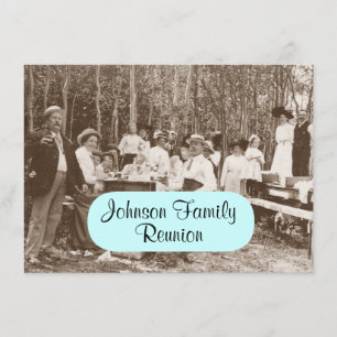 Lustige Vintage-Familien-Picknick-Party-Wiedervere Einladung