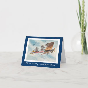 Lustige Vintage fliegende Elefanten Geburtstag Karte