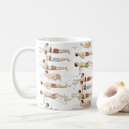 Lustige Vintage französische Schwimmen-Schule Kaffeetasse