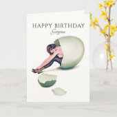 Lustige Vintage Frauen-alles Gute zum Geburtstag Karte (Gelbe Blume)