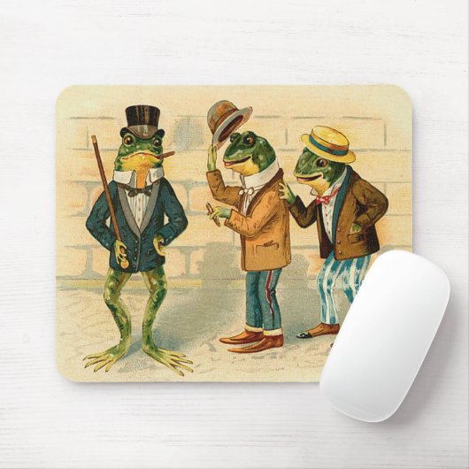 Lustige Vintage Frösche Mousepad (Mit Mouse)