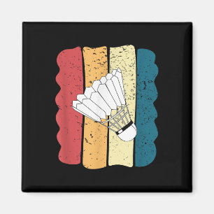 Lustige Vintage-Geschenkidee für Herren Badminton Magnet