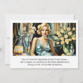 Lustige Vintage Glamour Art Deco Einladung (Vorderseite)