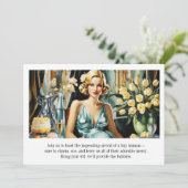Lustige Vintage Glamour Art Deco Einladung (Stehend Vorderseite)