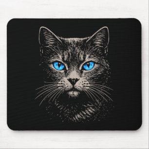 Lustige Vintage-Grunge-Style-Katze Grafik Kunst Mousepad