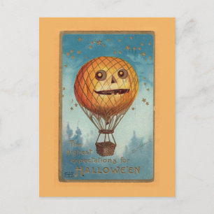 Lustige Vintage-Halloween-Illustration Postkarte